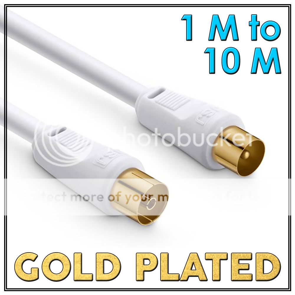 TV Extension Cable PAL Male to Female Aerial Flylead Antenna Cord Lead